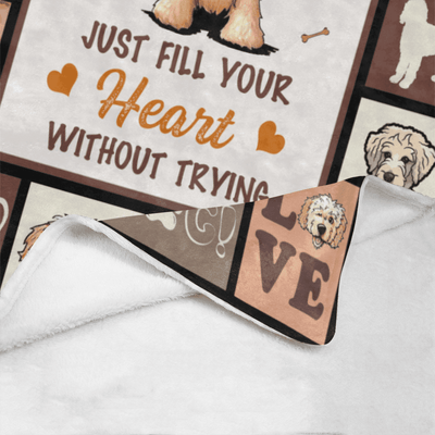 Some Things Just Fill Your Heart Goldendoodle Fleece Blanket
