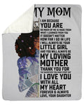 Daughter To Mom I Love You With All My Heart Fleece Blanket Sherpa Blanket