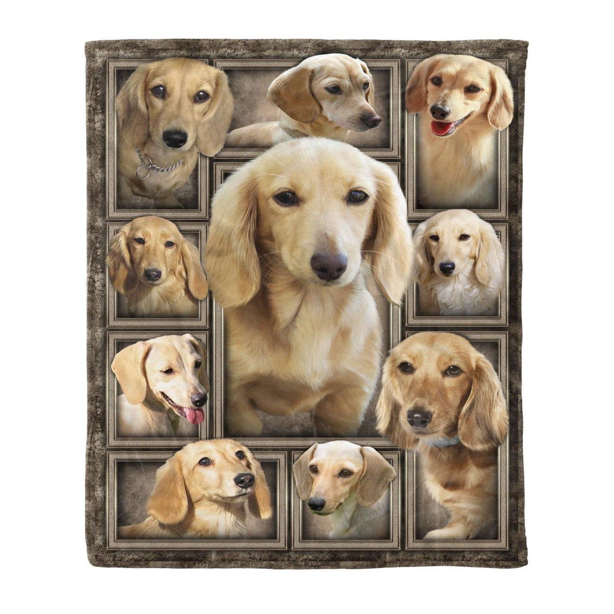 White Cute Dachshund Fleece Blanket Gift For Dog Lovers