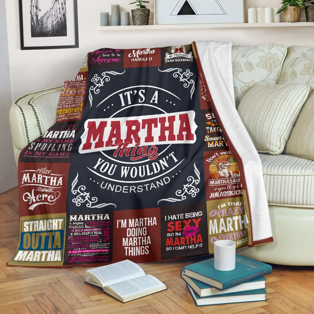 Martha Things You Wouldn't Understand Fleece Blanket Customized Name Fleece Blanket
