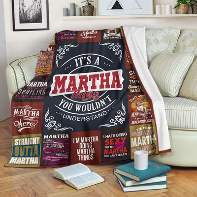 Martha Things You Wouldn't Understand Fleece Blanket Customized Name Fleece Blanket