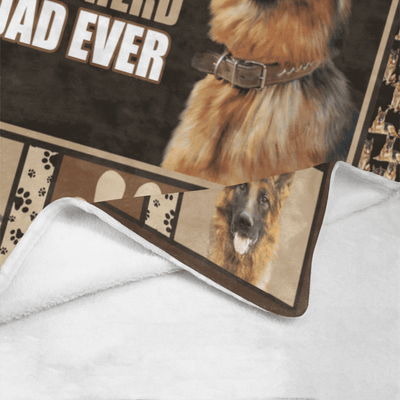 Best German Shepherd Dad Ever Daddy Gifts Dog Lover Fleece Blanket
