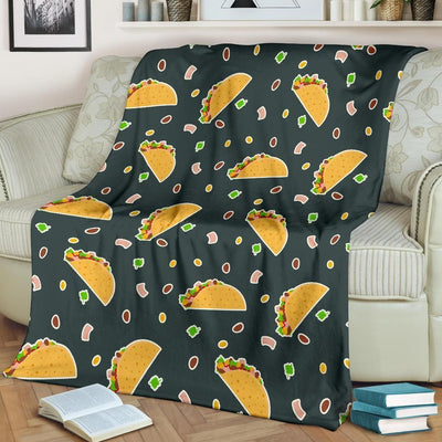 Love Food Taco Pattern Print Design Fleece Blanket
