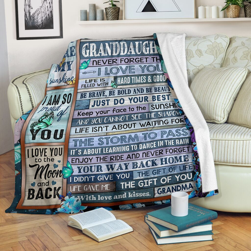 Life Is Filled With Hard Times And Good Times Grandma To Granddaughter Fleece Blanket Fleece Blanket