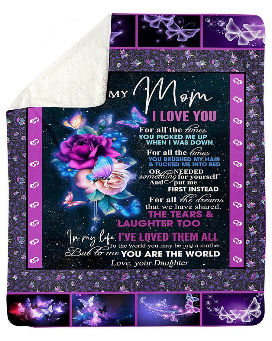 Gift For Mama I Love You For All The Time Trending Fleece Blanket