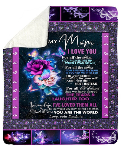 Gift For Mama I Love You For All The Time Trending Fleece Blanket