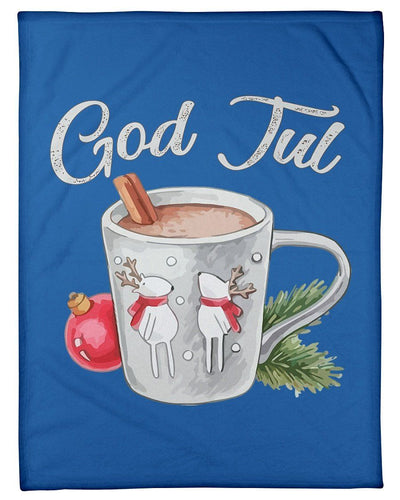 God Jul Hot Chocolate Christmas Wonderful Time Fleece Blanket
