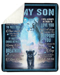 To My Son Baby Lion I Love You Fleece Blanket Sherpa Blanket