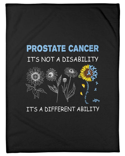 Prostate Cancer It's Not A Disability Blue Ribbon Fleece Blanket