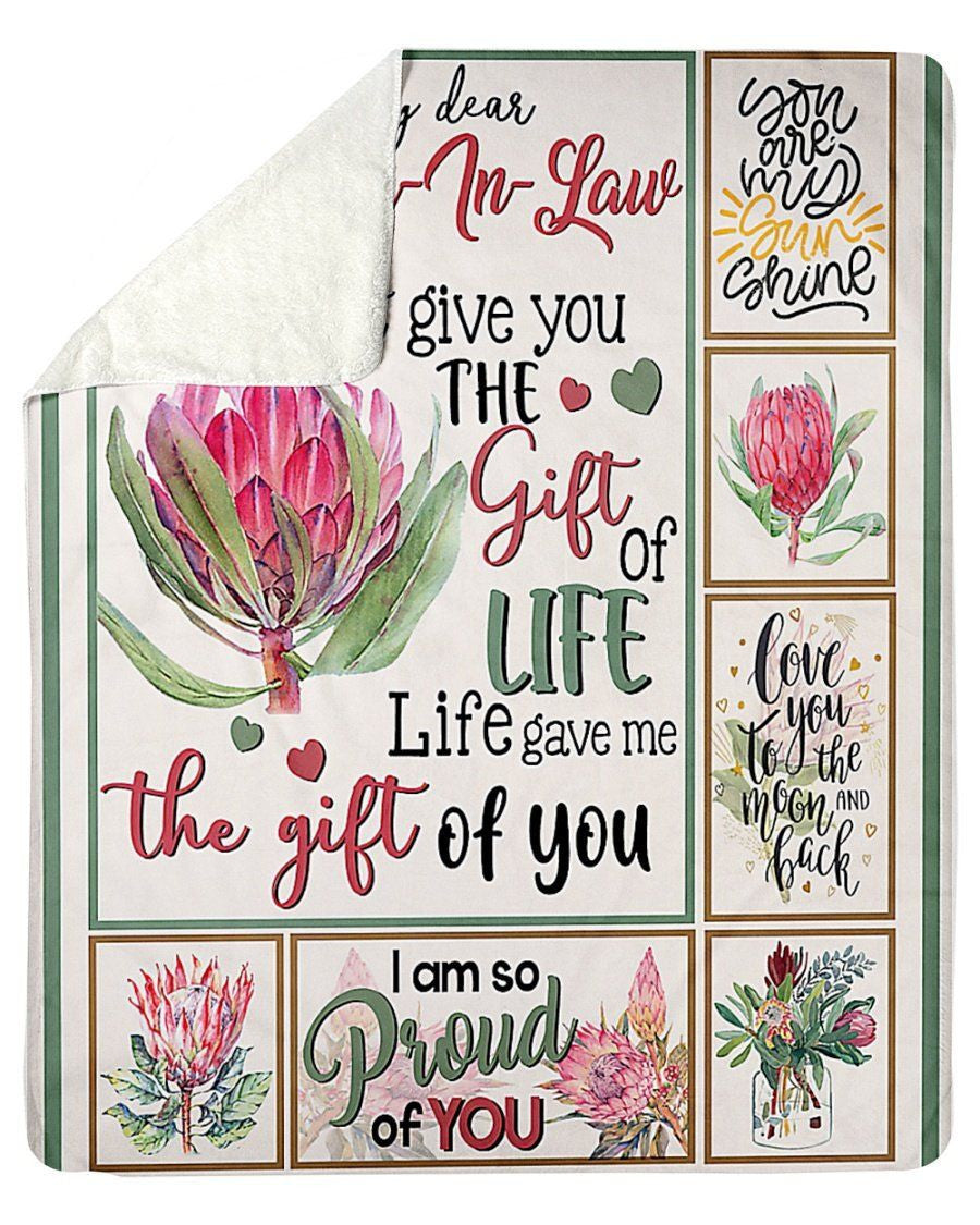 Life Gave Me The Gift Of You Great Words For Daughter-in-law Fleece Blanket