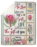 Life Gave Me The Gift Of You Great Words For Daughter-in-law Fleece Blanket