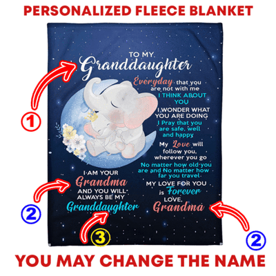 To My Grandchildren - Personalized Fleece Blanket