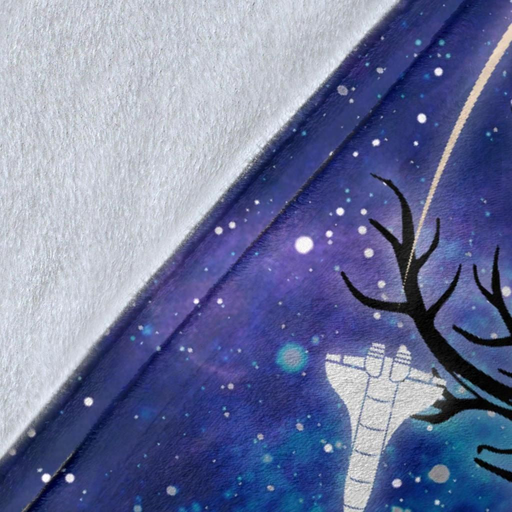 Graphic Art Galaxy Tree Of Life Fleece Blanket Gift For Earth Lovers