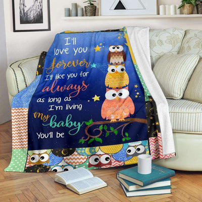 Blanket Giving Owl Lovers I'll Love You Forever