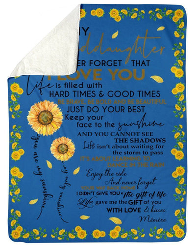 Never Forget That I Love You Quote Gift For Granddaughter From Memere Fleece Blanket