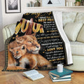 I Asked God For A Best Friend Lion Fleece Blanket Gift For Son Fleece Blanket