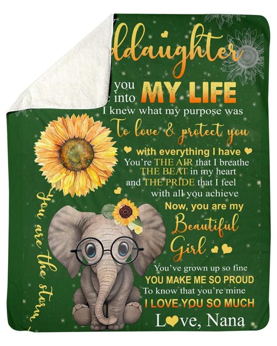 I Love You So Much Quote Gift For Granddaughter From Nana Fleece Blanket
