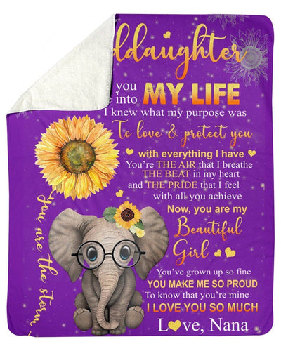 I Love You So Much Quote Gift For Granddaughter From Nana Fleece Blanket