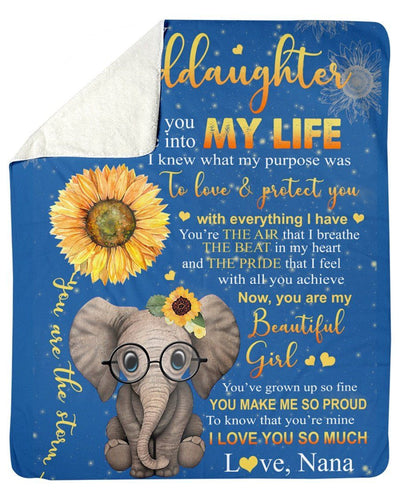 I Love You So Much Quote Gift For Granddaughter From Nana Fleece Blanket