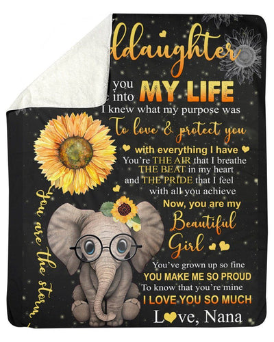I Love You So Much Quote Gift For Granddaughter From Nana Fleece Blanket