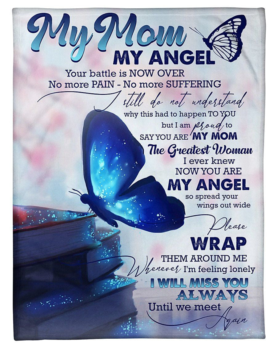 Fleece Blanket Giving Mom At Angel I'll Miss You Always Fleece Blanket