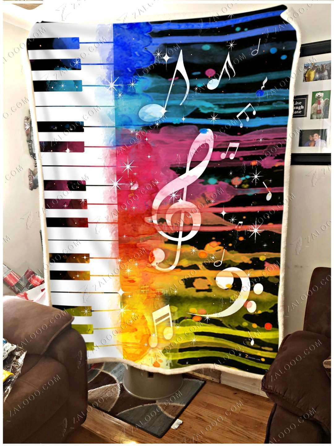Fleece Blanket - Music (color)