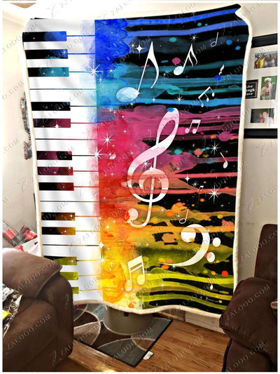 Fleece Blanket - Music (color)