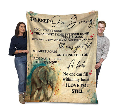 Elephant To Keep On Going Since You've Gone Fleece Blanket