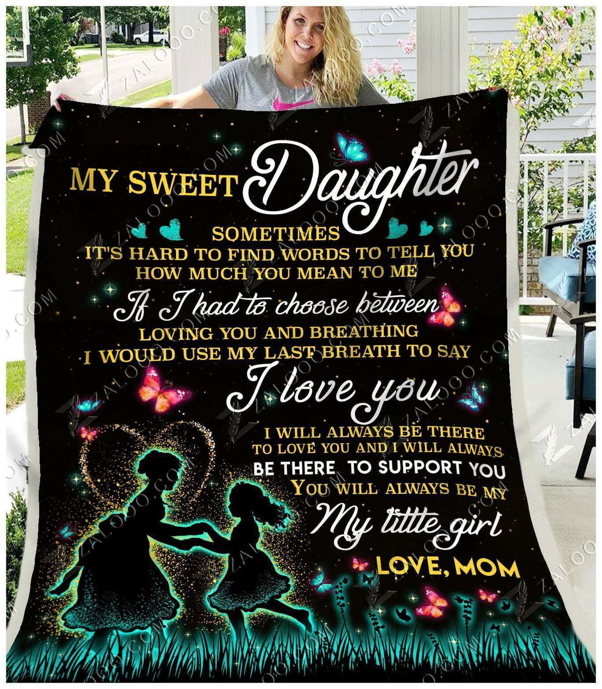 Fleece Blanket - My Sweet Daughter - Sometimes