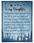 To My Daughter Fleece Blanket Christmas When We Can't Be Together Fleece Blanket