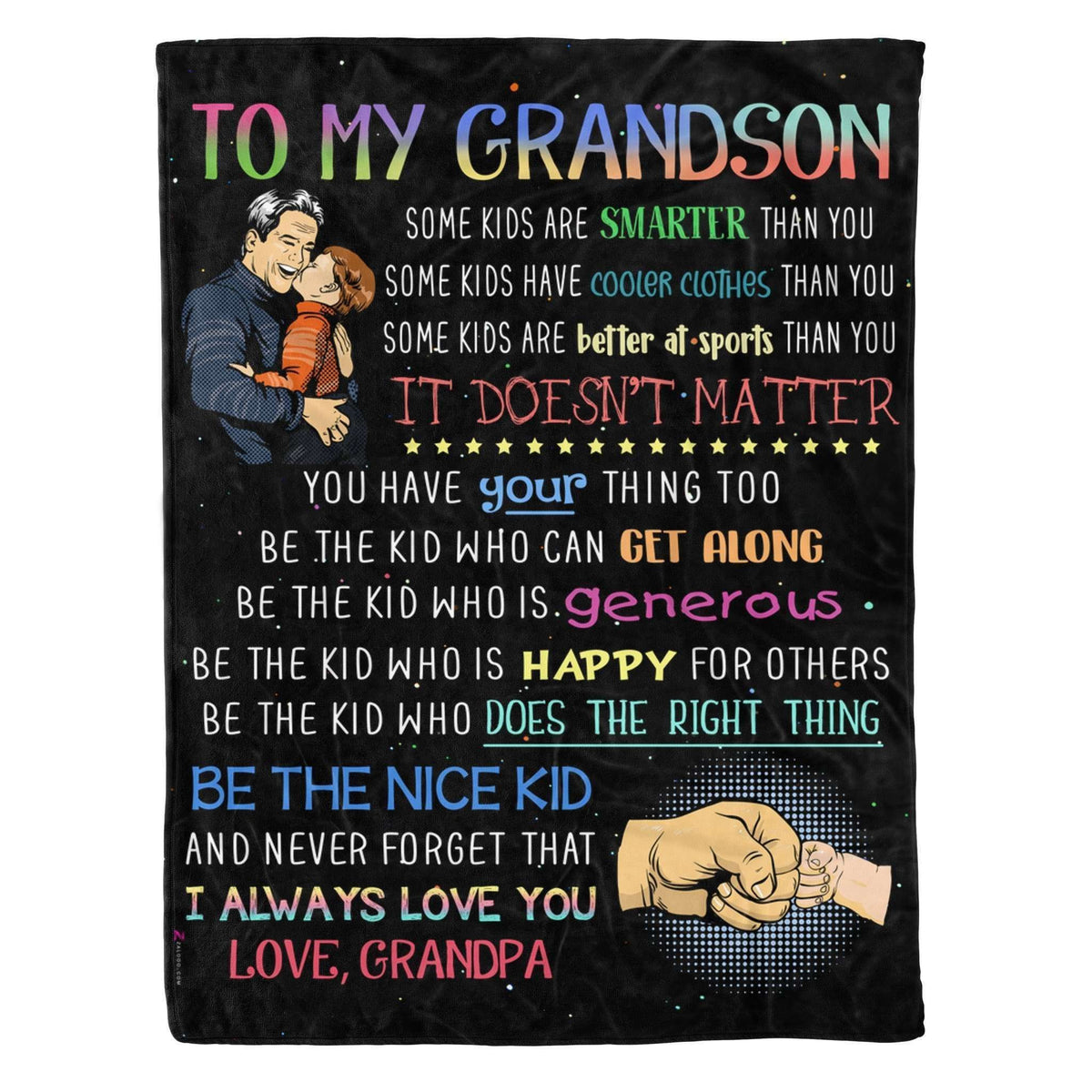 I Always Love You Giving Grandson Blanket