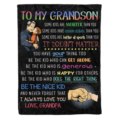 I Always Love You Giving Grandson Blanket