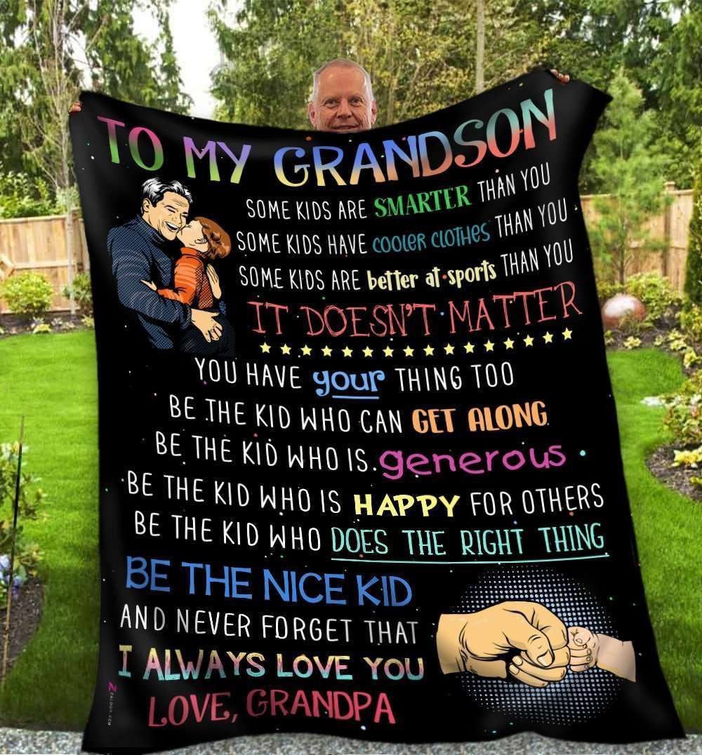 I Always Love You Giving Grandson Blanket
