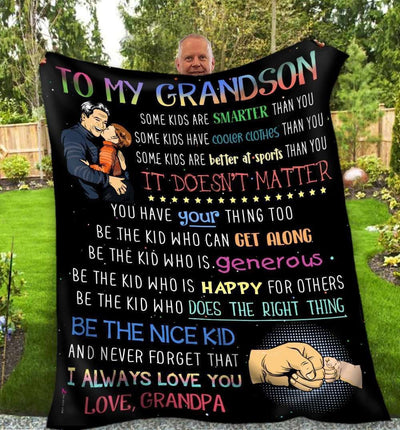 I Always Love You Giving Grandson Blanket