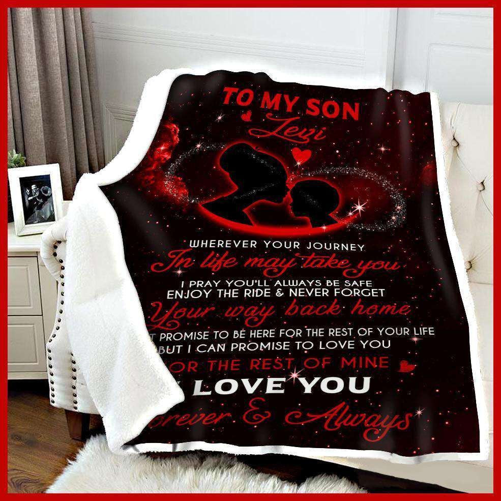 Blanket Gift For Son Levi Never Forget Your Way Back Home