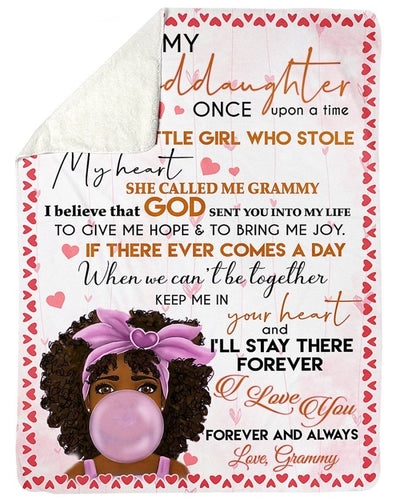 Gammie Gift For Granddaughter I'll Stay There Forever Fleece Blanket Fleece Blanket