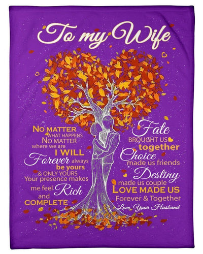 Marriage Anniversary Gift To My Wife Fleece Blanket