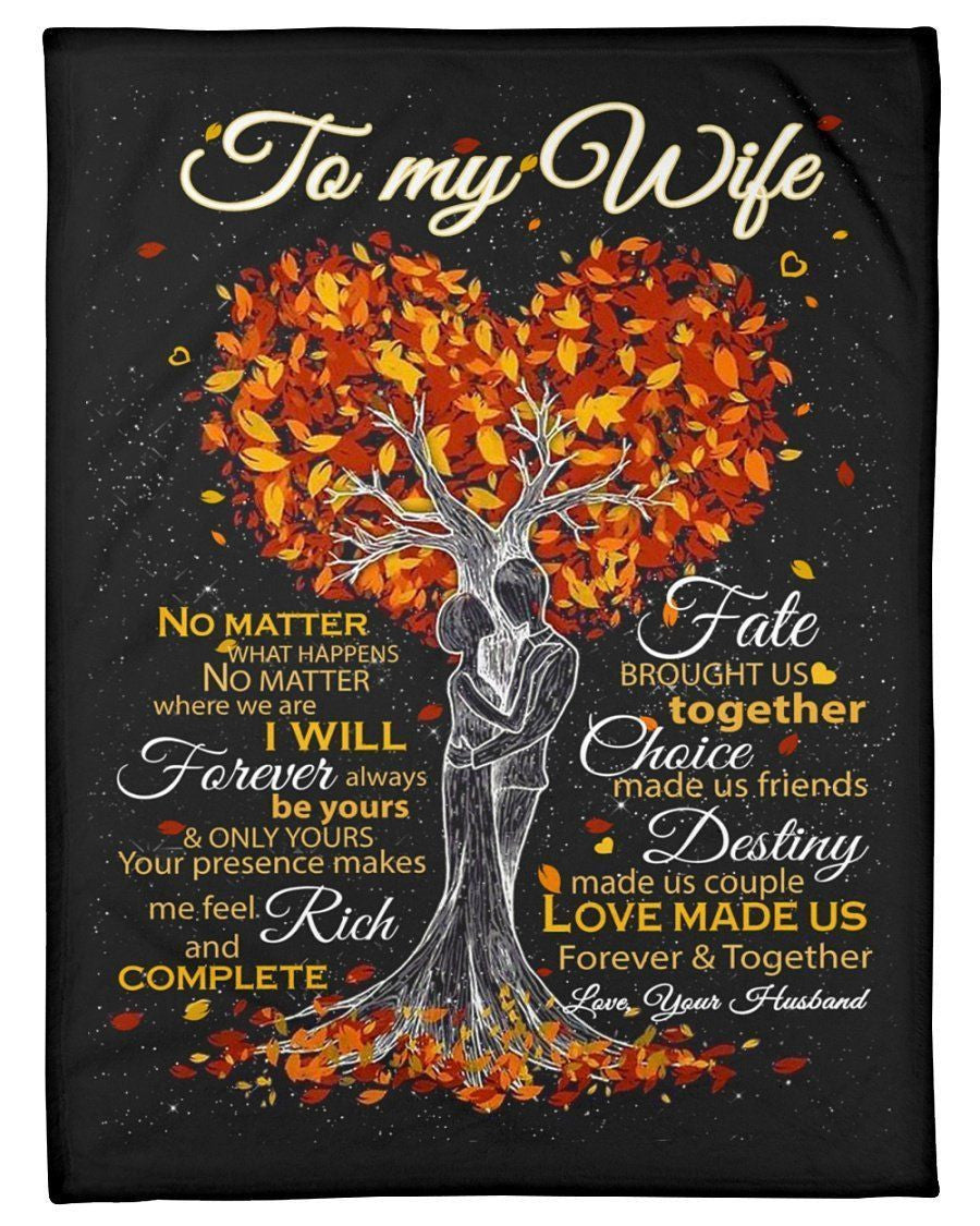 Marriage Anniversary Gift To My Wife Fleece Blanket