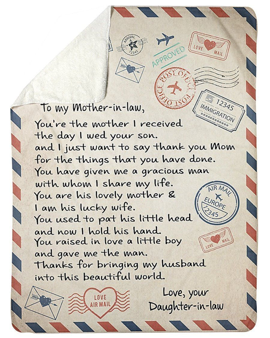 You're The Mother I Received To Mother In Law Fleece Blanket Sherpa Blanket