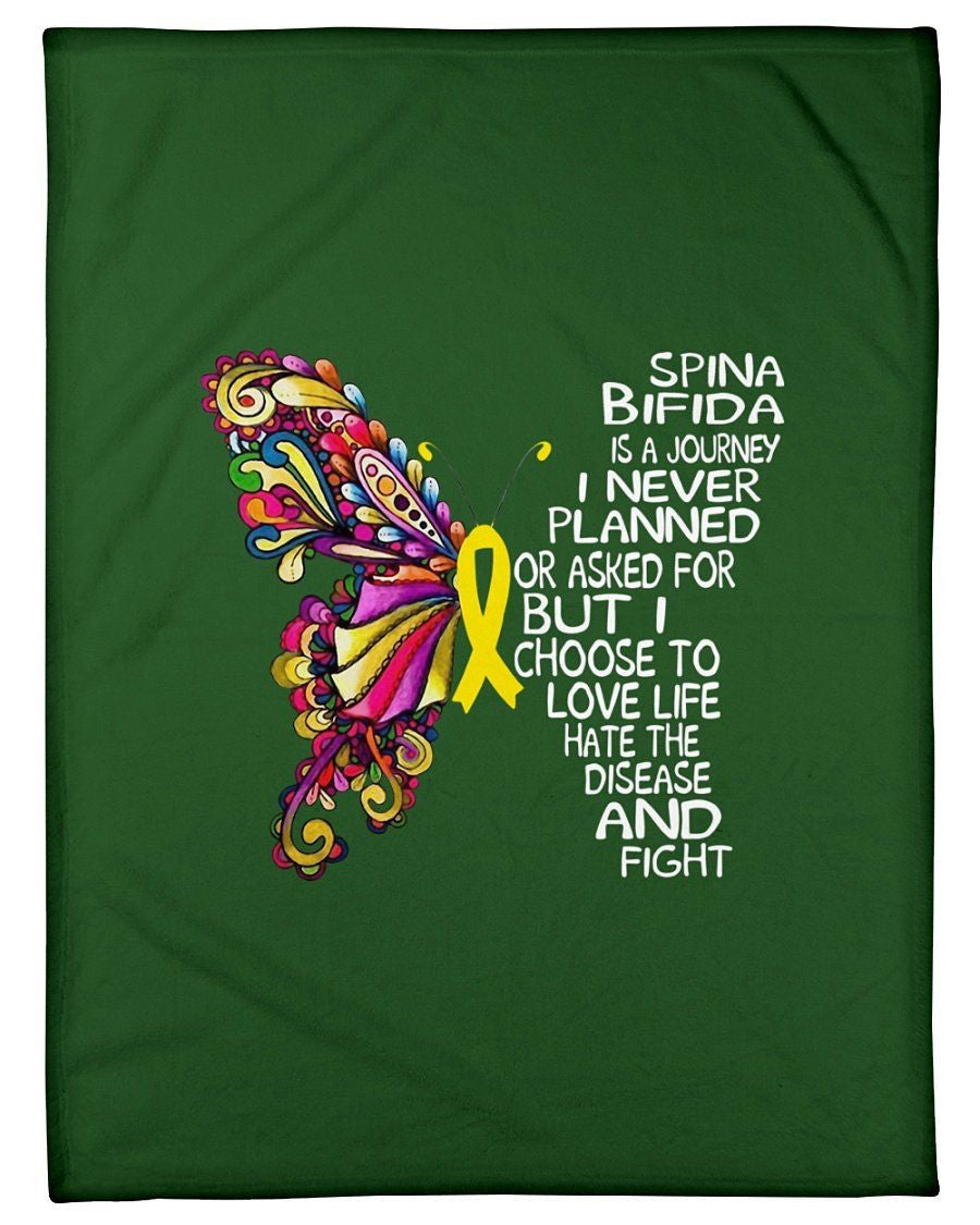 Spina Bifida Is A Journey I Never Planned Fleece Blanket