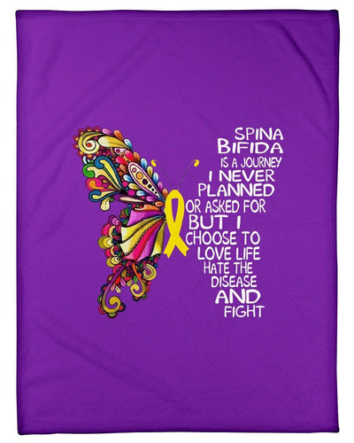 Spina Bifida Is A Journey I Never Planned Fleece Blanket