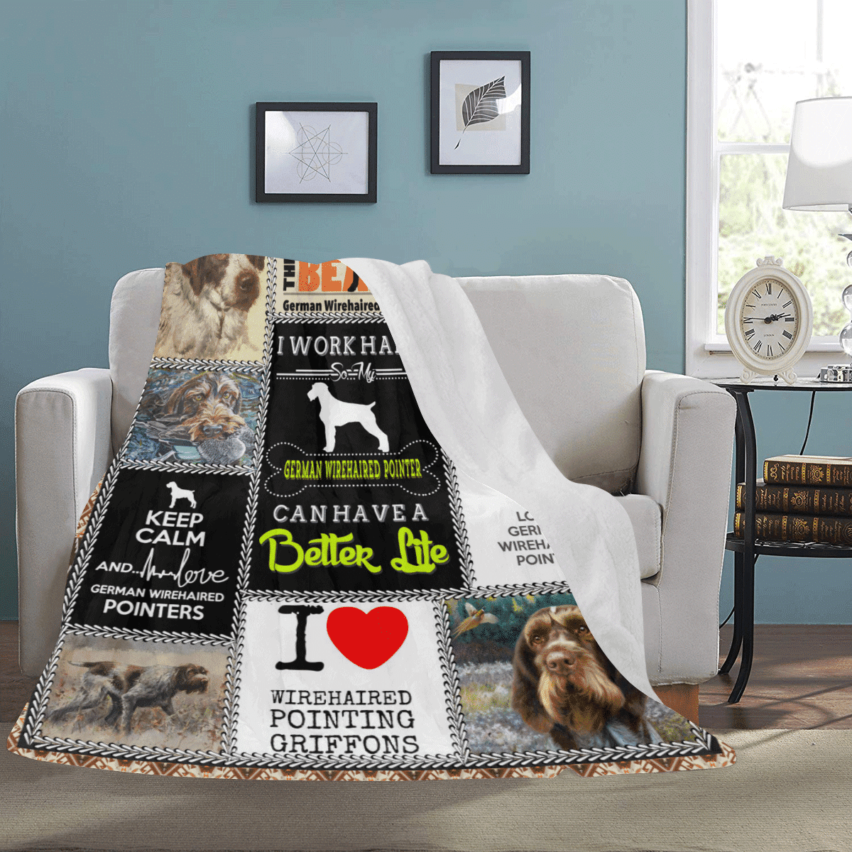 My German Wirehaired Pointer Dog Can Have A Better Life Fleece Blanket