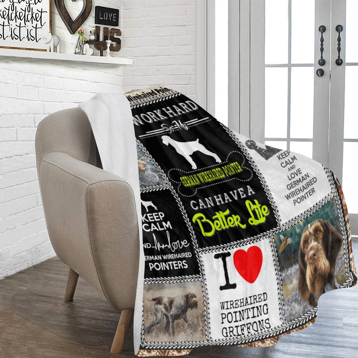 My German Wirehaired Pointer Dog Can Have A Better Life Fleece Blanket