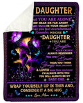 Great Gift For Daughter Never Feel That You Are Alone Fleece Blanket Sherpa Blanket