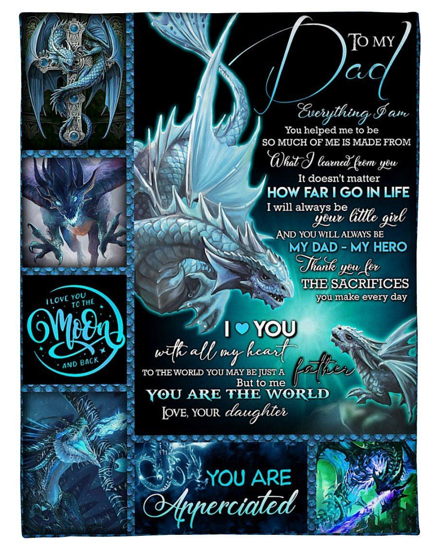 Fleece Blanket Gift For Dad You Are Appreciated Fleece Blanket