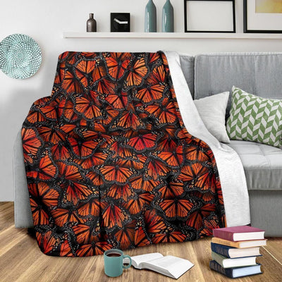 Pattern Monarch Butterfly Fleece Blanket For Butterfly Lover