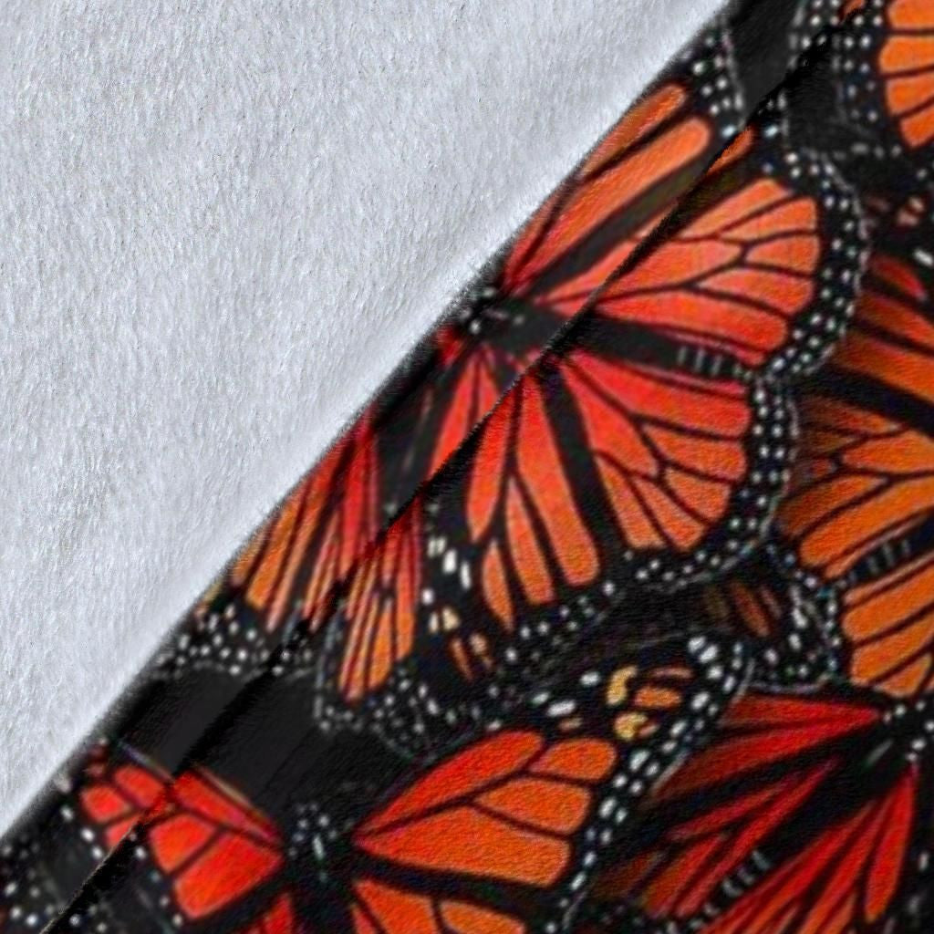Pattern Monarch Butterfly Fleece Blanket For Butterfly Lover