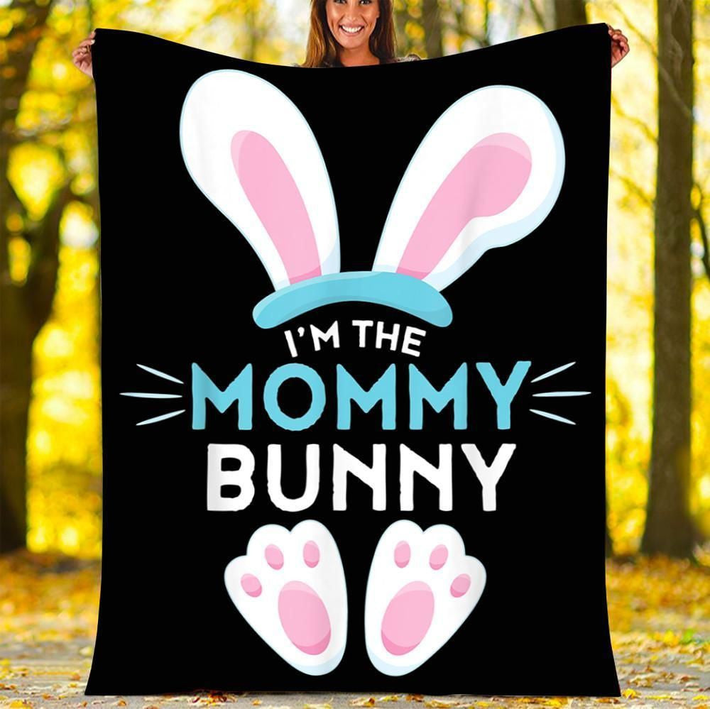 Fleece Blanket I'm The Mommy Bunny Gift For Mom