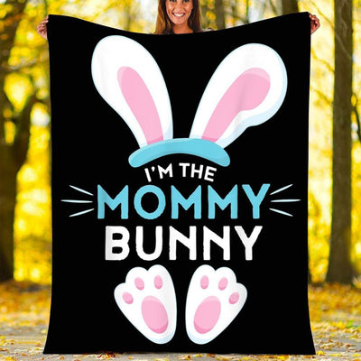 Fleece Blanket I'm The Mommy Bunny Gift For Mom