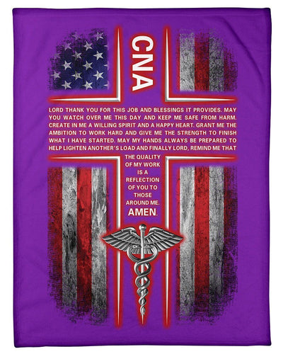 Cna Prayers Amen Fleece Blanket